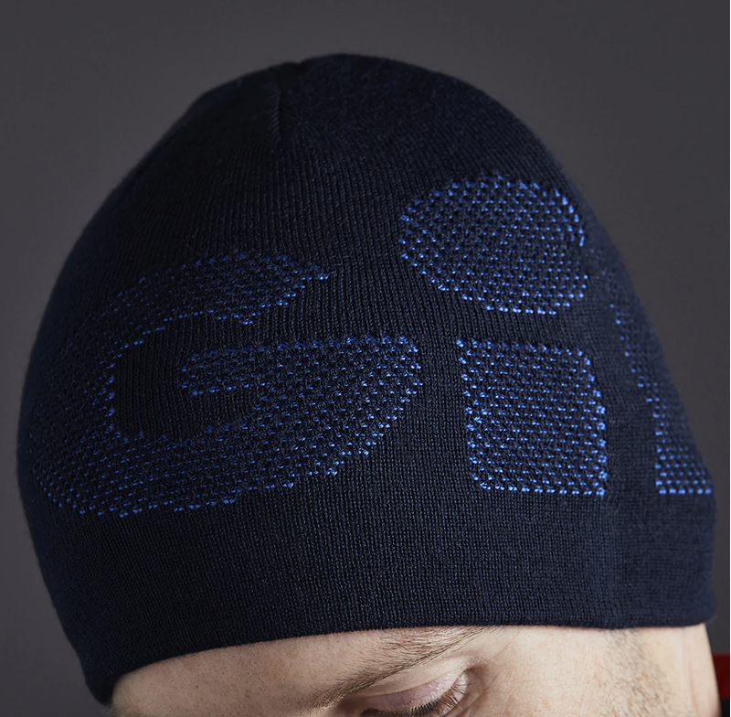 Gill Reversible Knit Beanie in Blue Navy-2